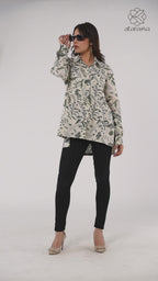 Women's Floral Oversize Fit Shirt Casual Shirt