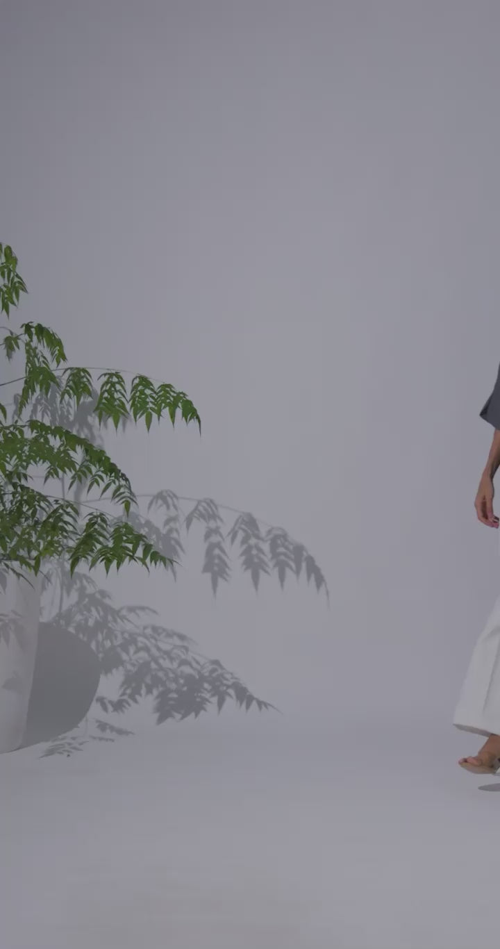 Shadow Grey - Linen Dolman Sleeve Shirt for Women Women's Shirt Women's Shirt