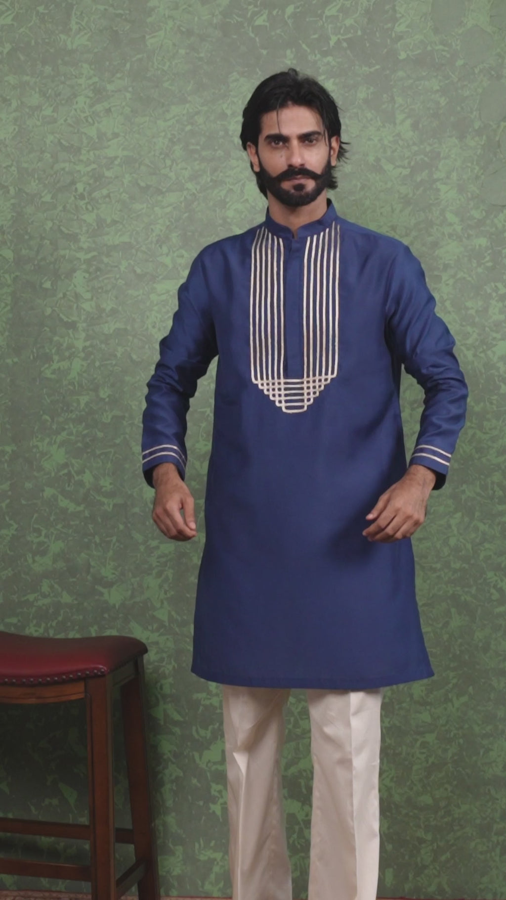 Tarana - Men's Royal Blue Kurta Pant Set