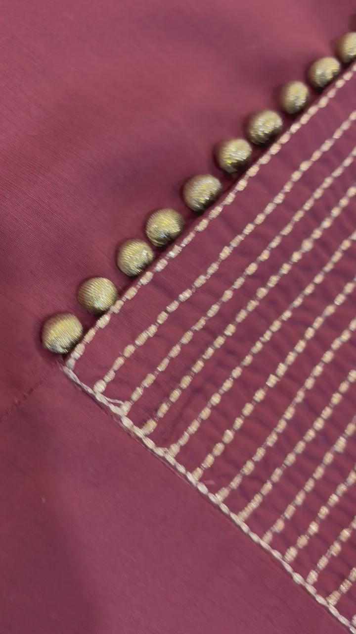 Mizaaj - Men's Wine Kurta set