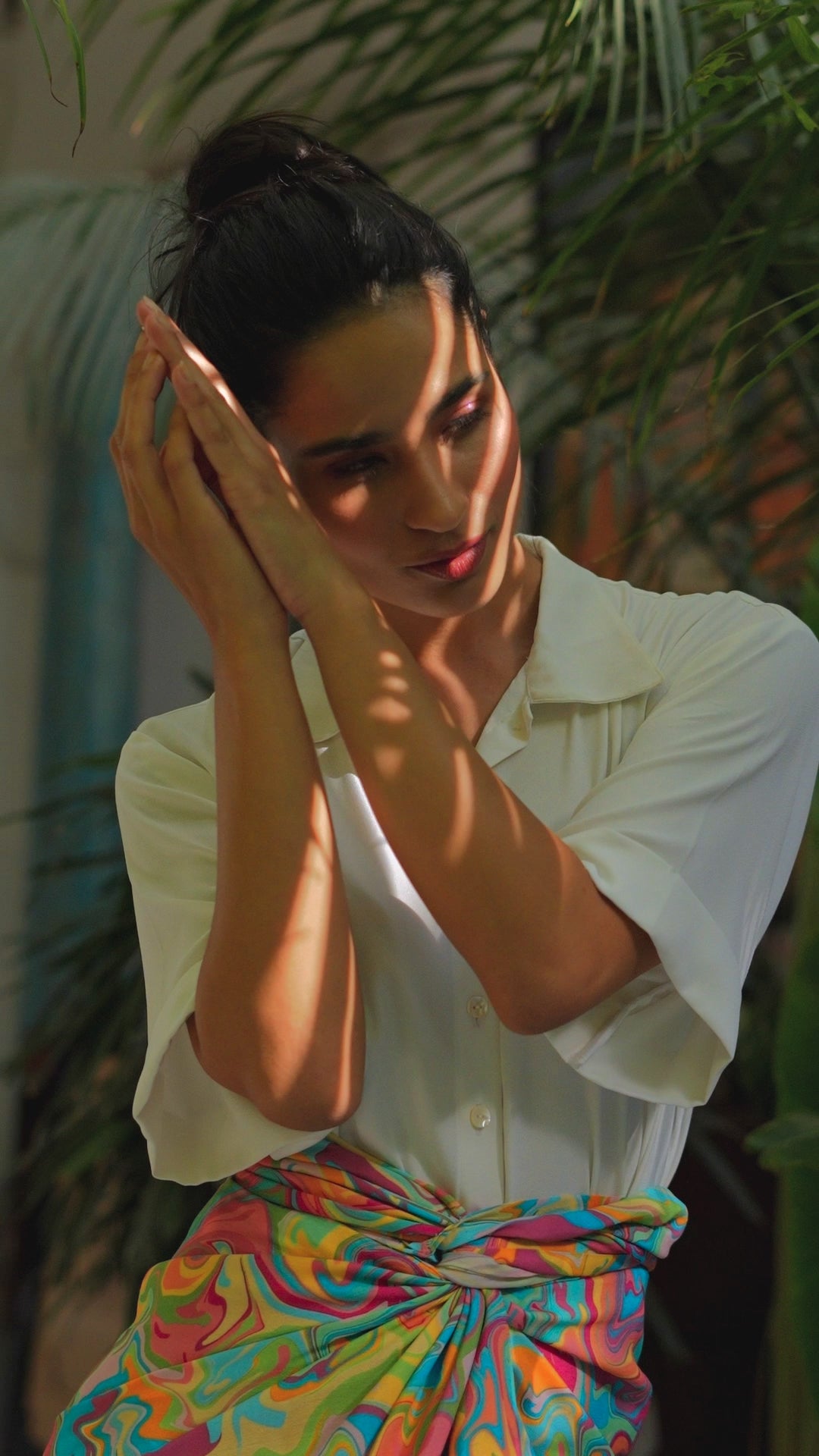 Multicolour Wrap Skirt Bottoms Printed Wrap Skirt