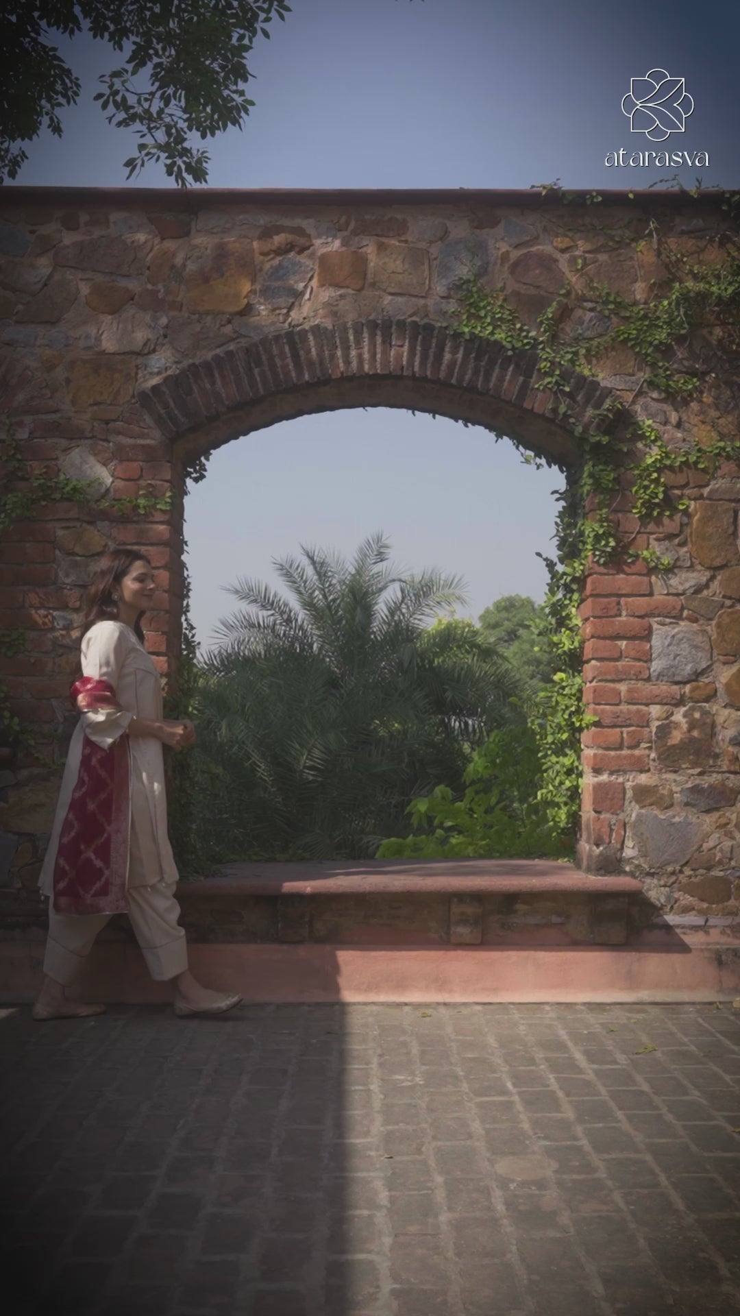 Aasma - V-Shaped Yoke Design Beige Silk Women's Kurta Set Short Kalidar Suit Short Kalidar Suit